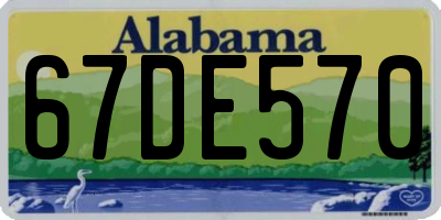 AL license plate 67DE570