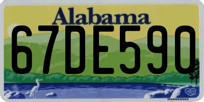 AL license plate 67DE590