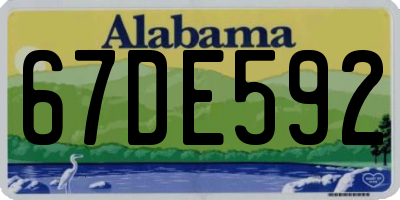 AL license plate 67DE592