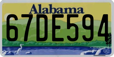 AL license plate 67DE594