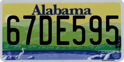 AL license plate 67DE595