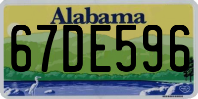 AL license plate 67DE596