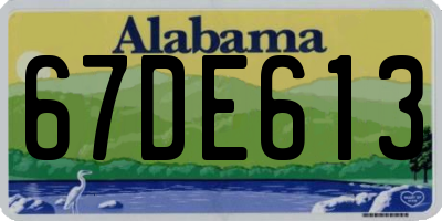 AL license plate 67DE613