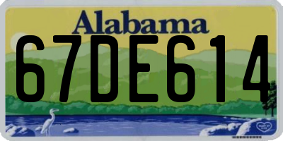 AL license plate 67DE614