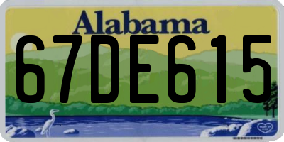 AL license plate 67DE615