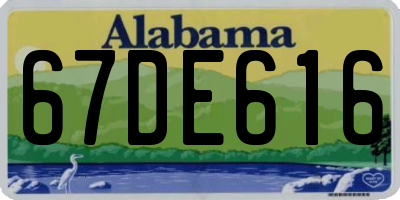 AL license plate 67DE616