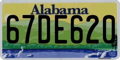 AL license plate 67DE620
