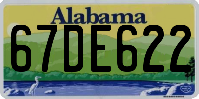 AL license plate 67DE622