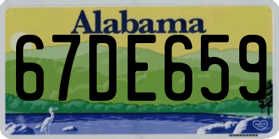 AL license plate 67DE659