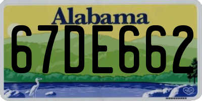 AL license plate 67DE662