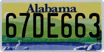 AL license plate 67DE663