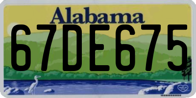 AL license plate 67DE675