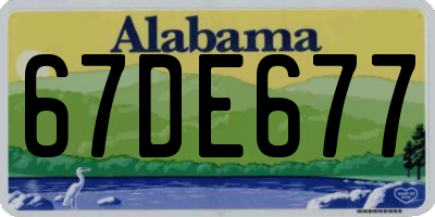 AL license plate 67DE677