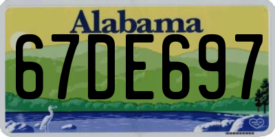 AL license plate 67DE697