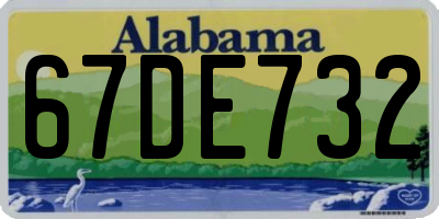 AL license plate 67DE732