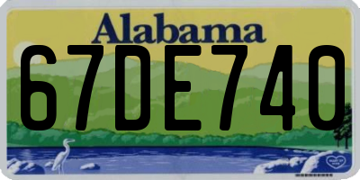 AL license plate 67DE740