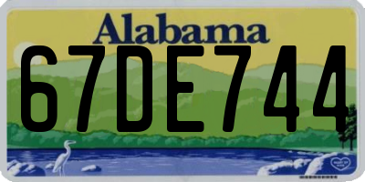 AL license plate 67DE744