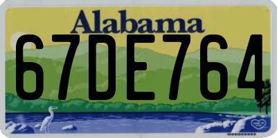 AL license plate 67DE764