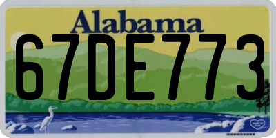 AL license plate 67DE773