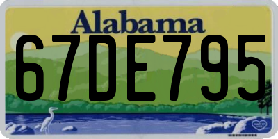 AL license plate 67DE795
