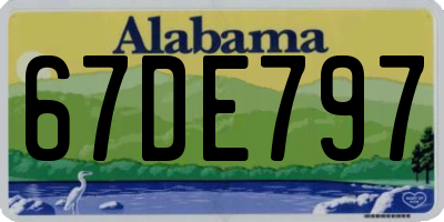 AL license plate 67DE797