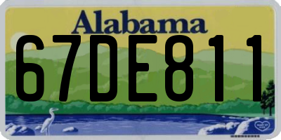 AL license plate 67DE811