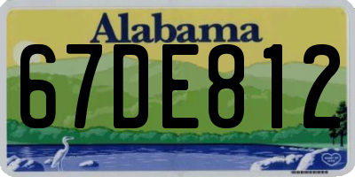 AL license plate 67DE812