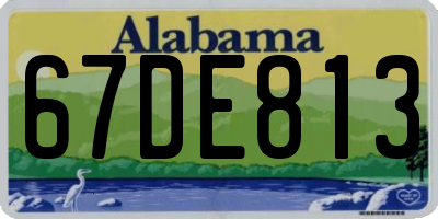 AL license plate 67DE813