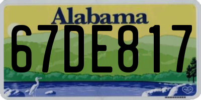 AL license plate 67DE817