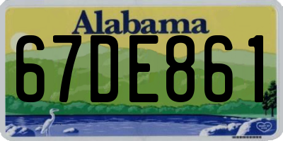 AL license plate 67DE861