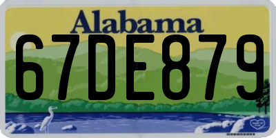 AL license plate 67DE879