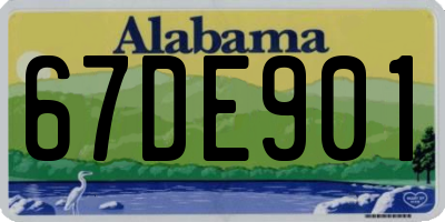 AL license plate 67DE901