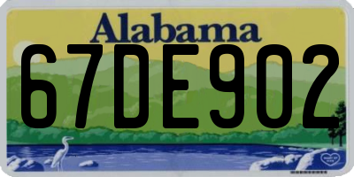 AL license plate 67DE902