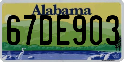 AL license plate 67DE903