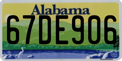 AL license plate 67DE906