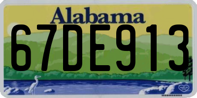 AL license plate 67DE913
