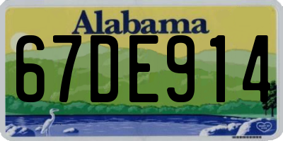 AL license plate 67DE914