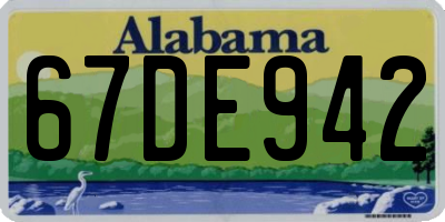 AL license plate 67DE942