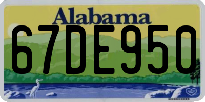 AL license plate 67DE950