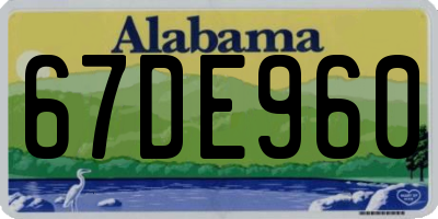 AL license plate 67DE960