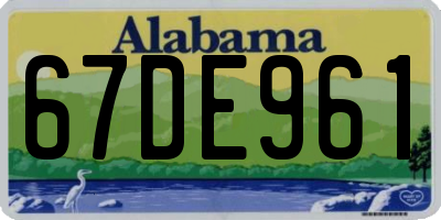 AL license plate 67DE961