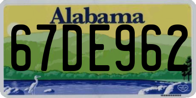 AL license plate 67DE962