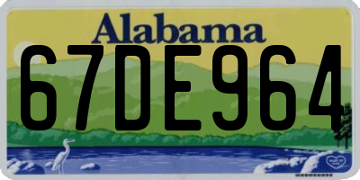 AL license plate 67DE964