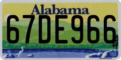 AL license plate 67DE966