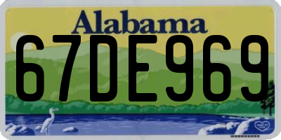 AL license plate 67DE969