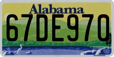 AL license plate 67DE970