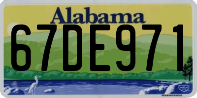 AL license plate 67DE971