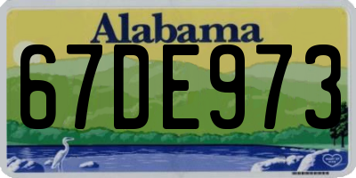 AL license plate 67DE973