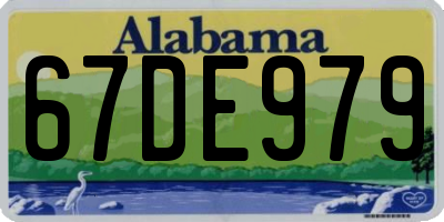 AL license plate 67DE979