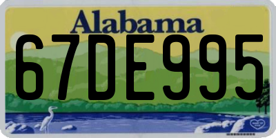 AL license plate 67DE995
